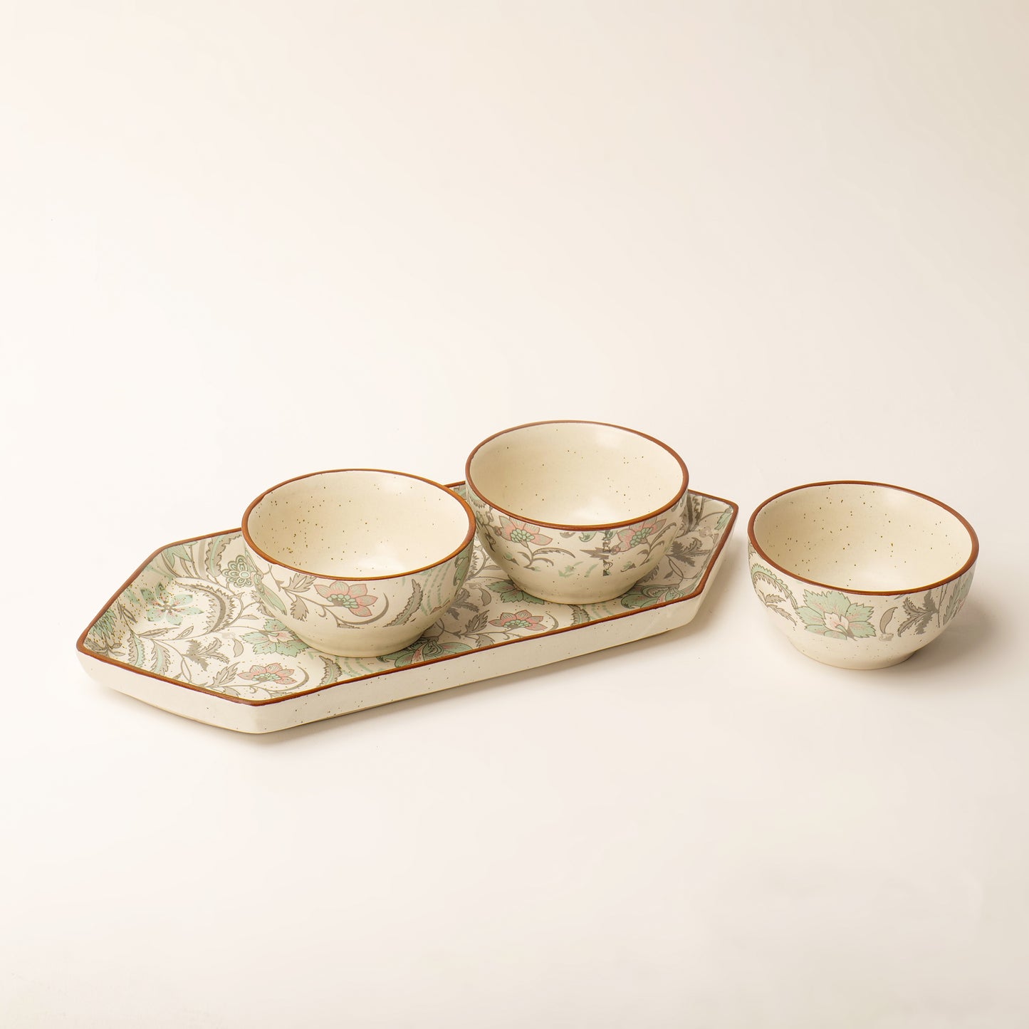 Florentia Bowl & Tray Set – 3 Bowls + Tray