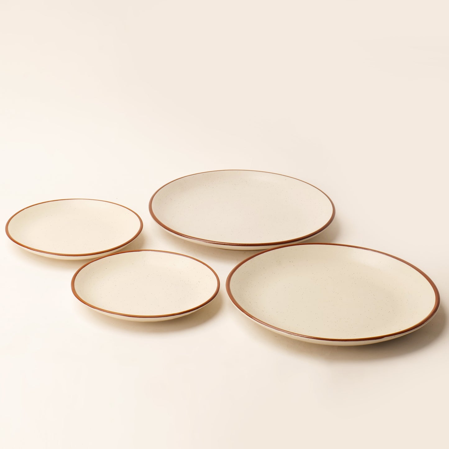 Niva Speckled Dinner & Side Plate Set – (Set of 4)