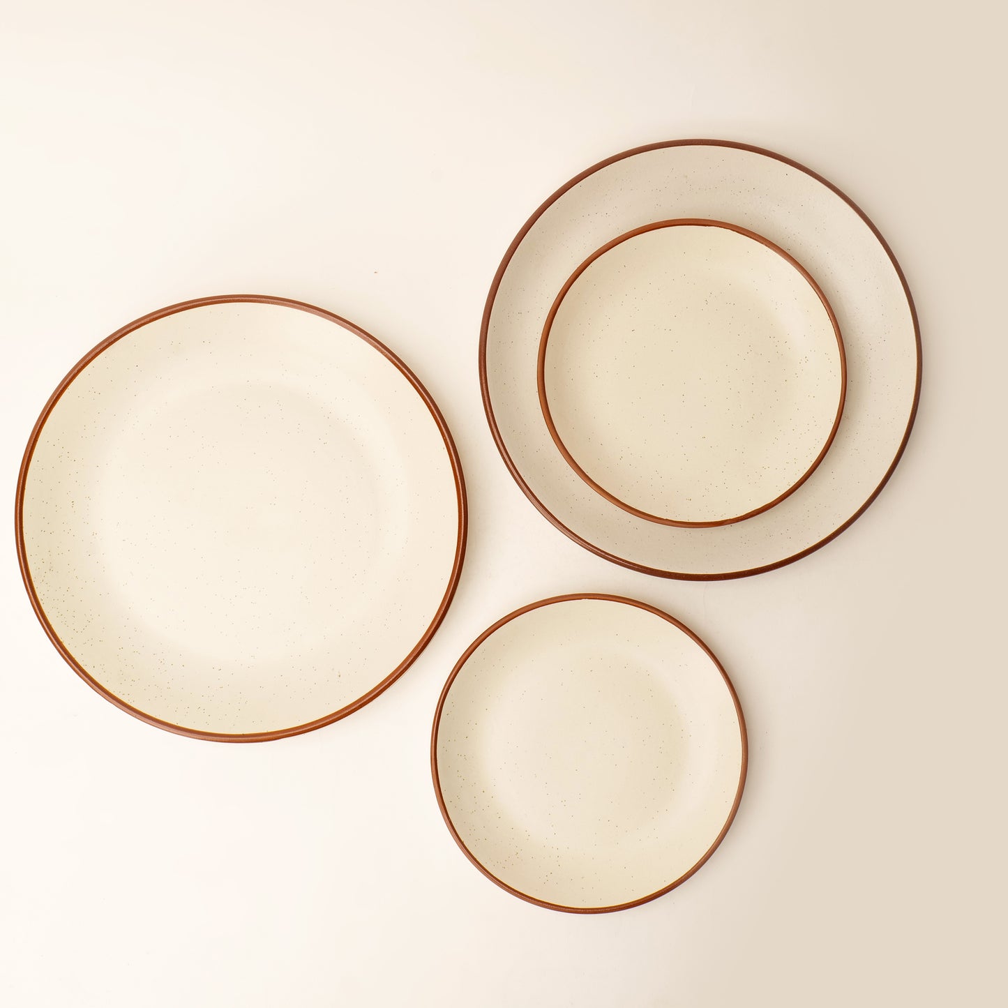 Niva Speckled Dinner & Side Plate Set – (Set of 4)