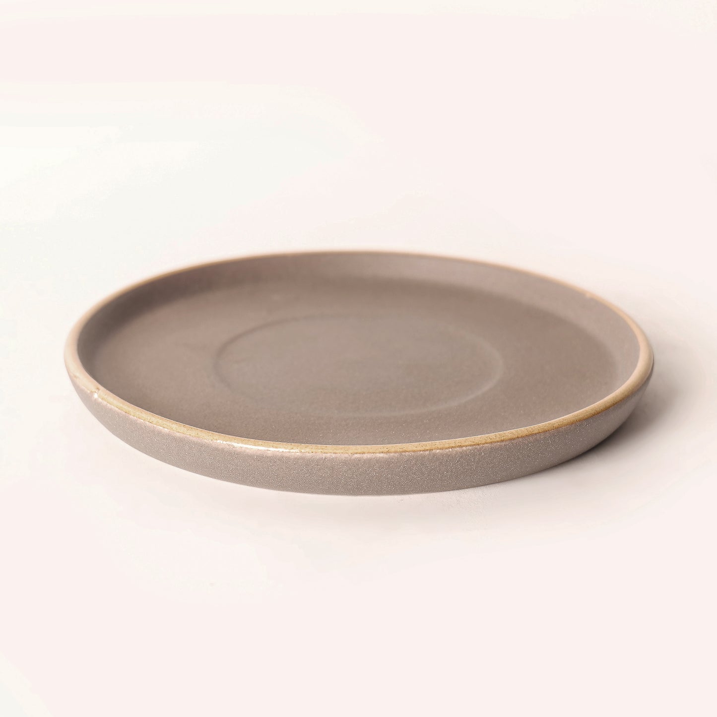 Niva Taupe Stoneware Plate - 1 piece