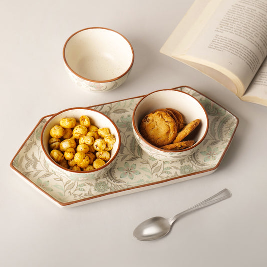 Florentia Bowl & Tray Set – 3 Bowls + Tray
