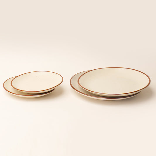 Niva Speckled Dinner & Side Plate Set – (Set of 4)