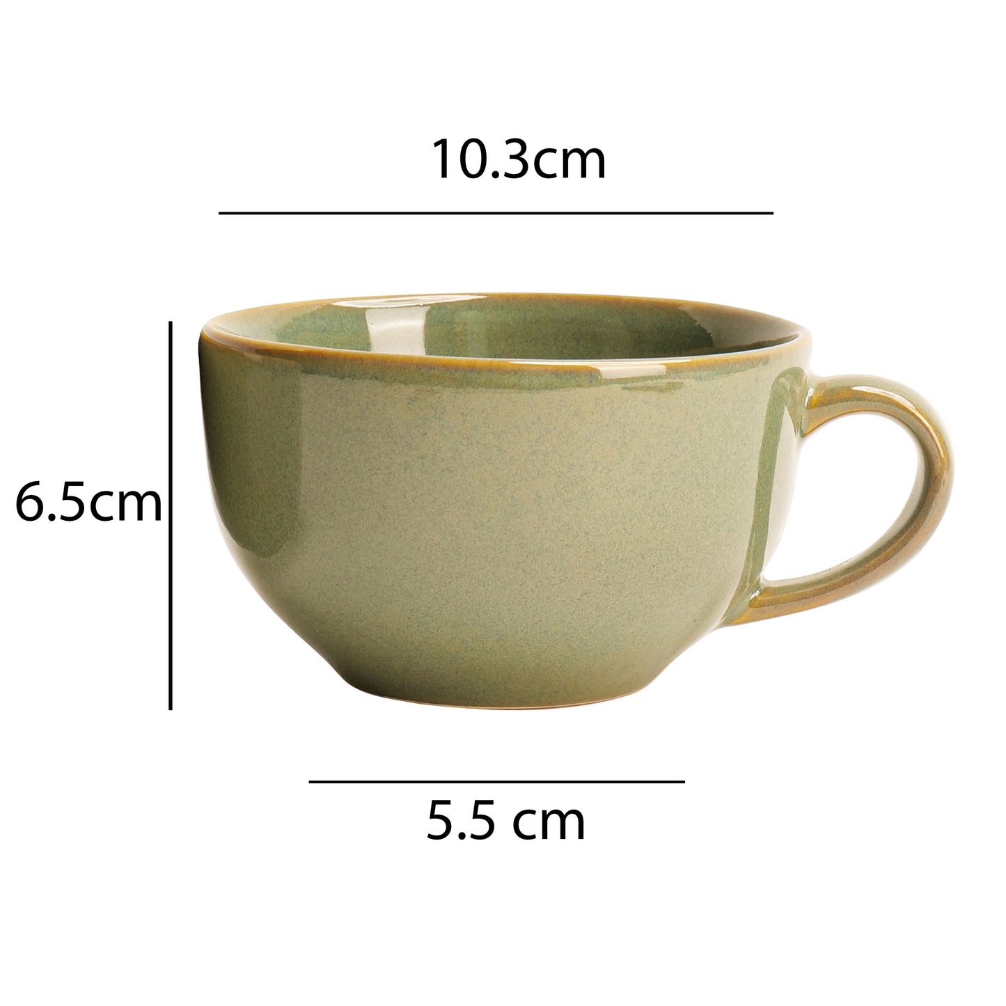 Zaya Softgreen Bowl Mugs – Set of 2