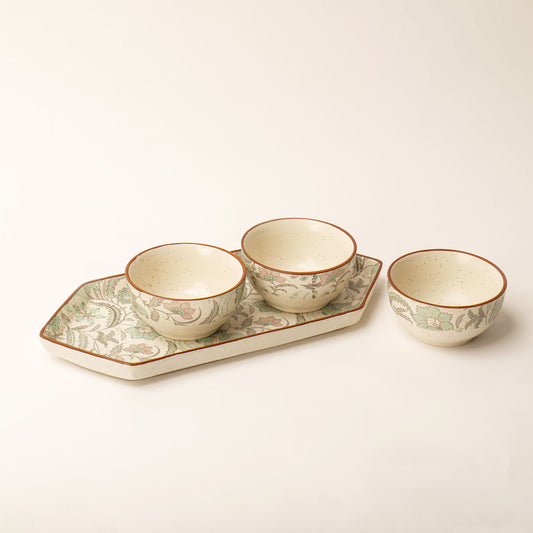 Florentia Bowl & Tray Set – 3 Bowls + Tray