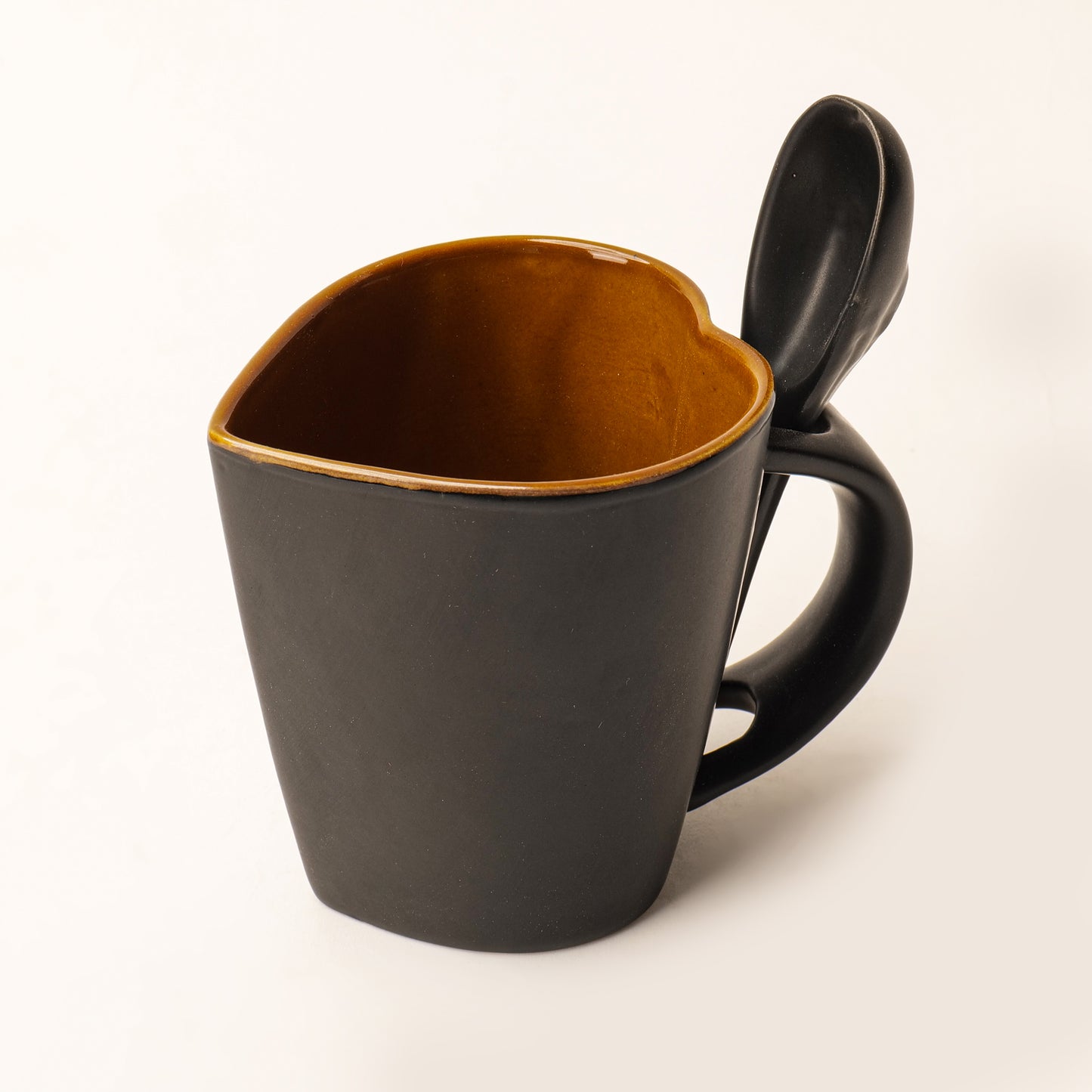 Lune Mocha Heart Mug – With Spoon