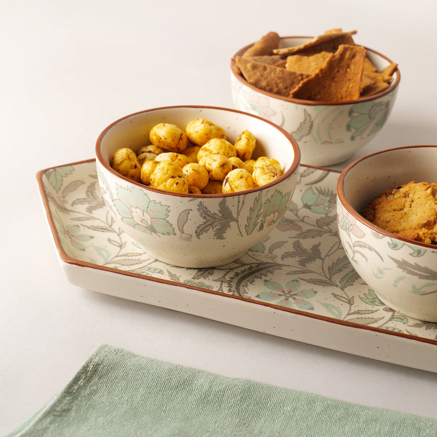 Florentia Bowl & Tray Set – 3 Bowls + Tray