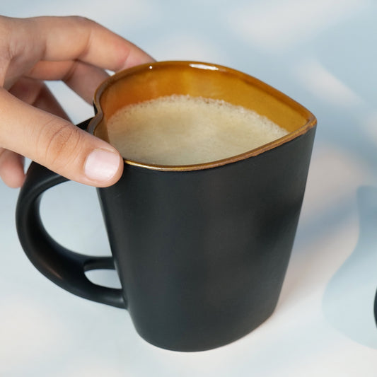 Lune Mocha Heart Mug – With Spoon
