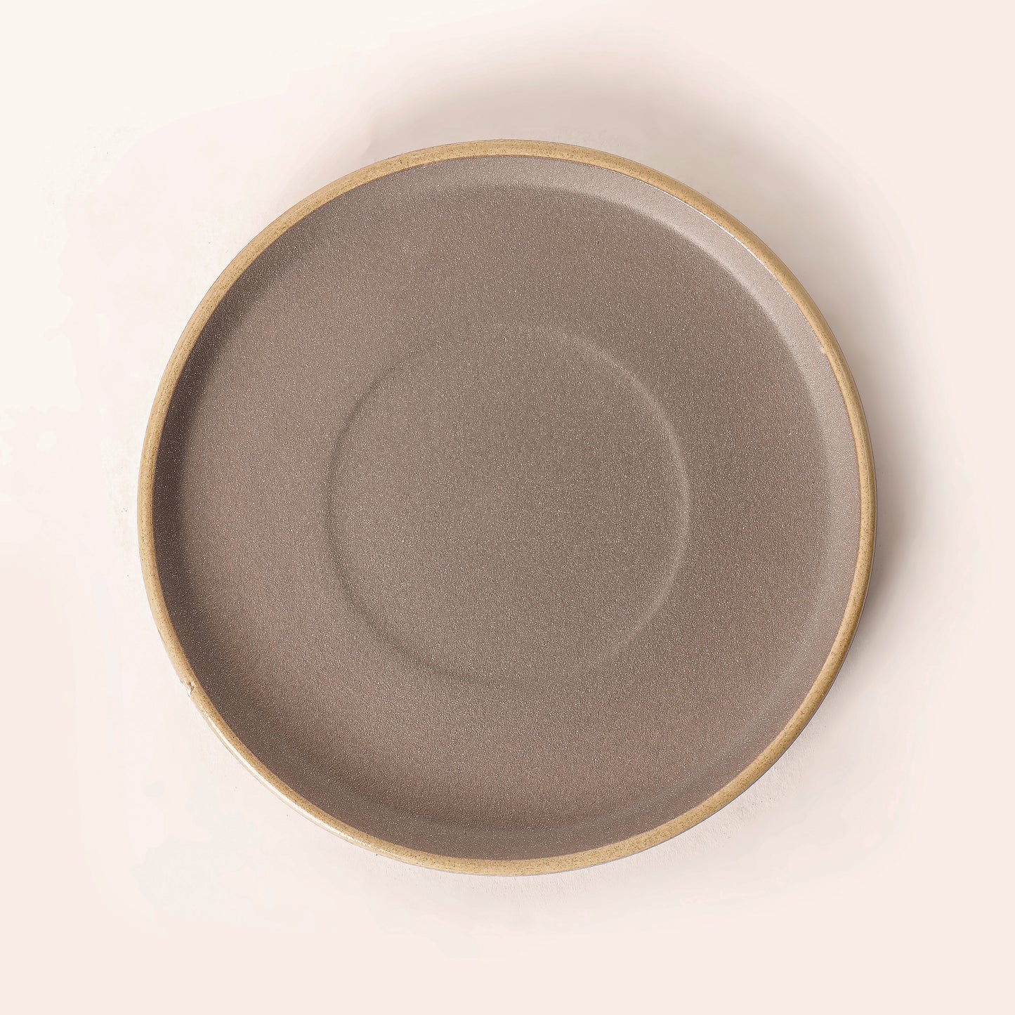 Niva Taupe Stoneware Plate - 1 piece