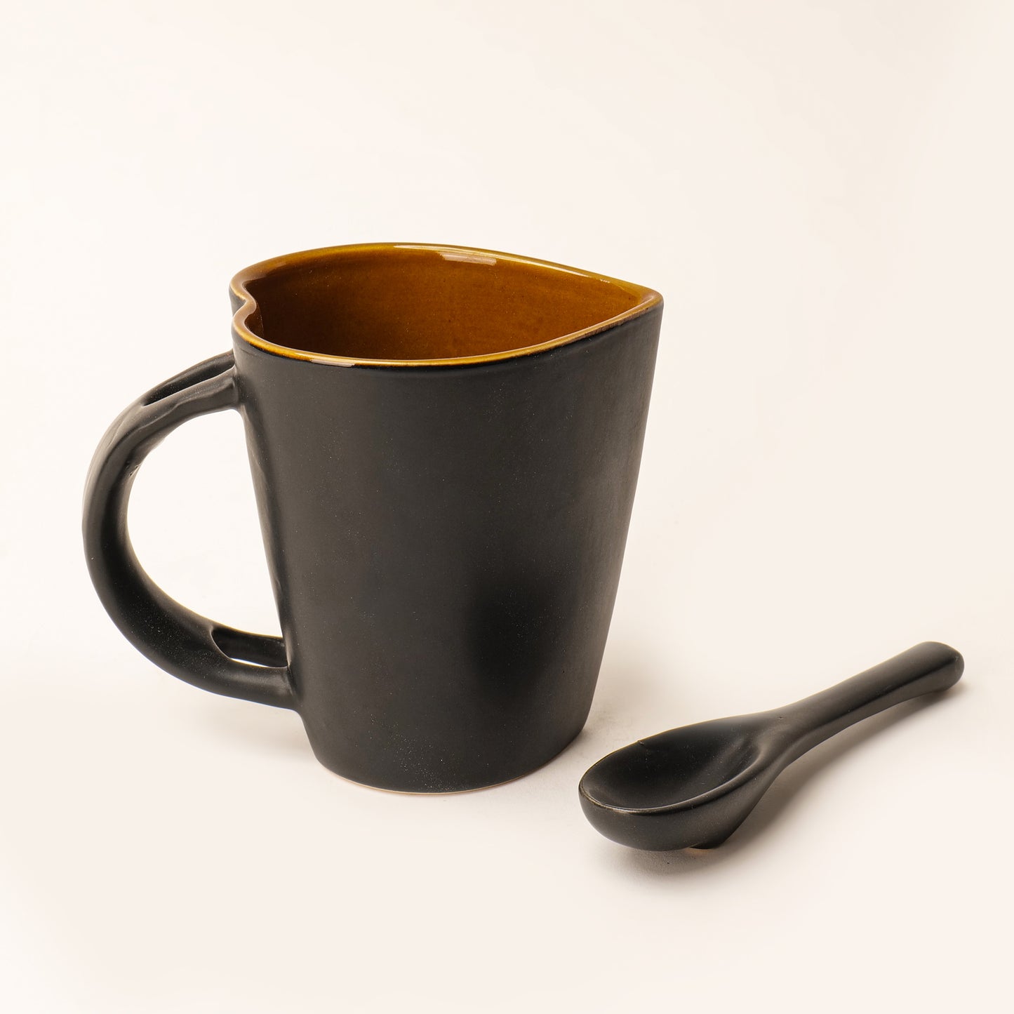 Lune Mocha Heart Mug – With Spoon