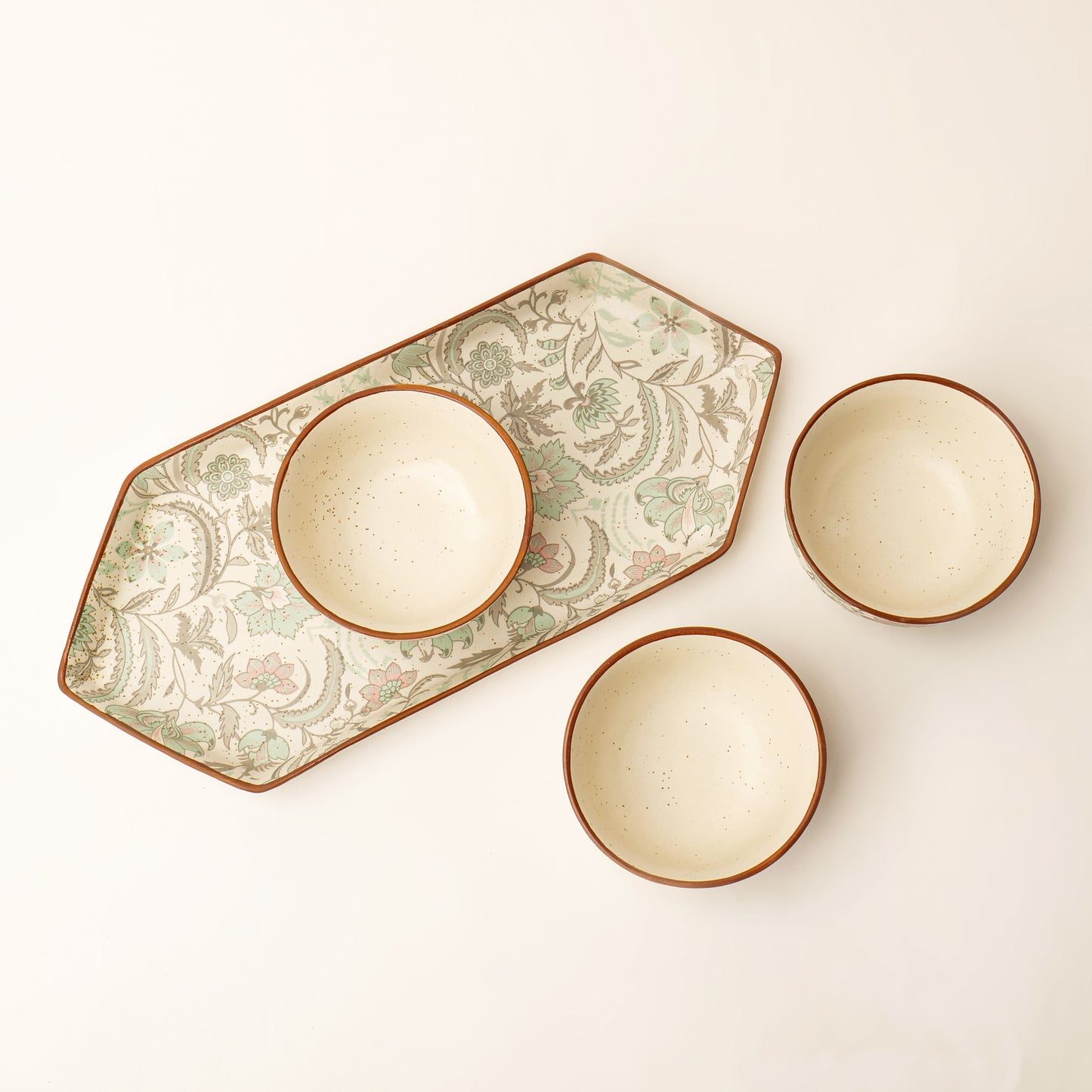Florentia Bowl & Tray Set – 3 Bowls + Tray