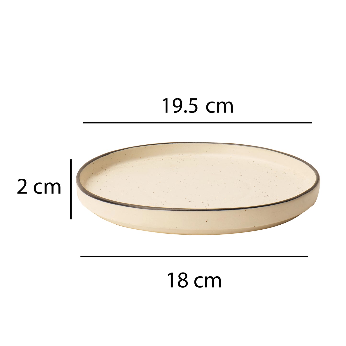 Noa Rimmed Plate Set – Set of 4